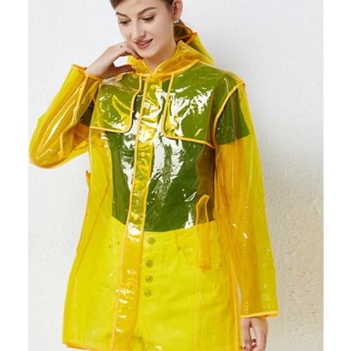 Raincoat Long Full Body Single Men s And Women s Fashion Transparent Bound Anti-storm Outdoor Hiking Catwalk Clothes Adult Rain