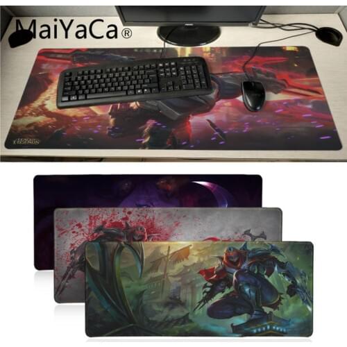 MaiYaCa Funny League of Legends Zed Keyboard Gaming MousePads Large Gaming Mouse Pad Lockedge Mouse Mat for Gamer Free Shipping