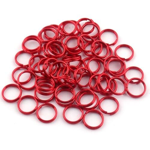 10mm Key Rings Red Jump Rings Iron Key Chains Replacement DIY accessories Jewelry Purse Handbag Earring Necklace Hardware