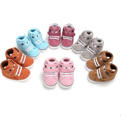 2021 New Baby Sneaker Newborn Sport Shoes Girl Boys Hight Cut Shoes Sneaker Anti-slip First Walkers Soft Sole Toddler