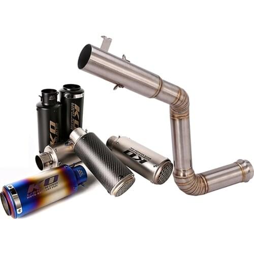 High Location Modified Motorcycle Exhaust Pipe 2 Mid Slip On 61mm Mufflers Removable DB Killer for 1290 Super Duke R 2014-2016