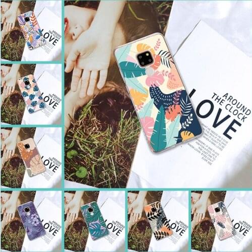 Flower Leaf Fashion Pretty Phone Case For Huawei Mate 9 10 20 Pro Cases For Huawei Mate 7 8 9 10 20 Lite Silicone Back Cover