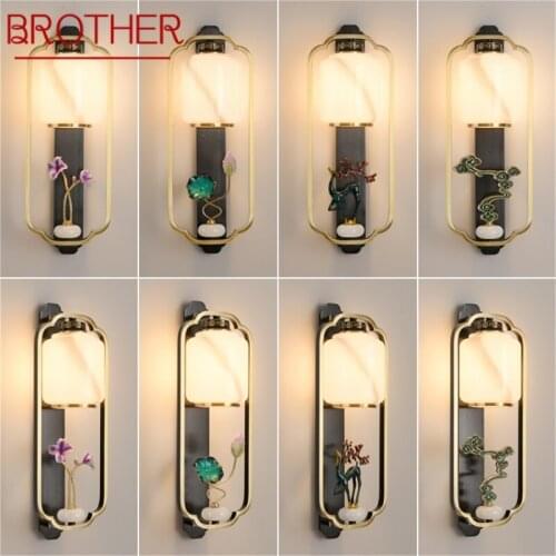 BROTHER Wall Sconce Lamps Modern Brass Creative Indoor LED Light For Home Corridor Decoration