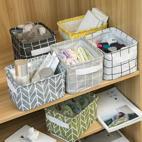 Desktop Storage Basket Toy Sundries Storage Box Remote Controller Cosmetic Organizer Container Book Jewelry Clothing Storage Bag