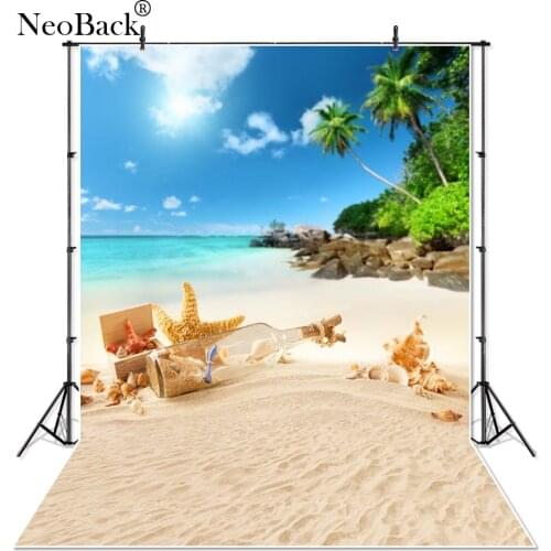 NeoBack Vinyl Summer Star Fish Sea Beach View Photography Background Indoor Portrait Studio Tropical Ocean Photo Backdrops