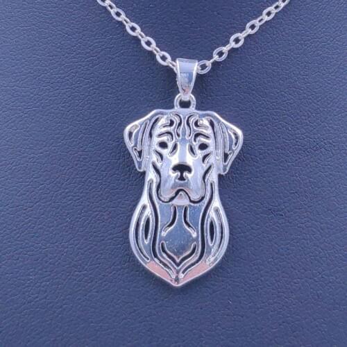 Labrador Retriever Dog Animal Pendant Necklace Gold Silver Plated Jewelry For Women Male Female Girls Ladies Punk Cute N144
