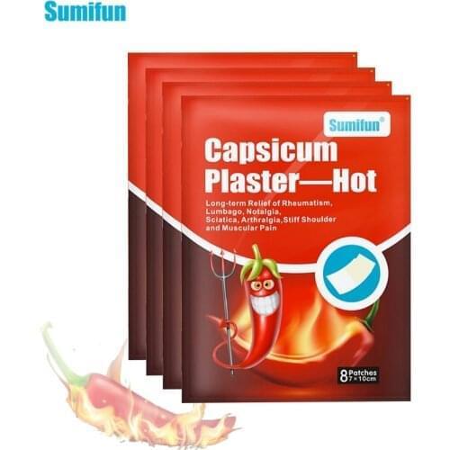 Sumifun 16/32/48pcs Chinese Medical Capsicum Chili Patch Hot Capsicum External Medicated Plaster For Joints Pain Relieve Sticker