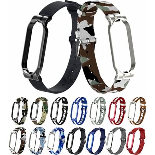 New Strap For Xiaomi Mi Band 6 5 4 3 Bracelet Metal Strap For Xiaomi Mi Band 6 5 4 Nylon Strap Replacement Strap on Miband 4 3 5