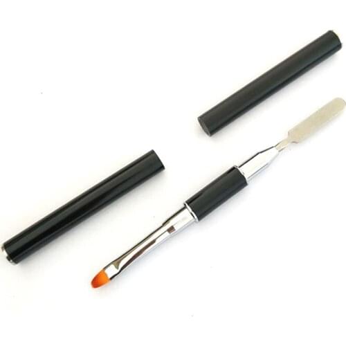 Nail Art Phototherapy Pen Double Head Dual Purpose Take The Glue Pen With Color Embossing Stick Stainless Steel Nail Tools