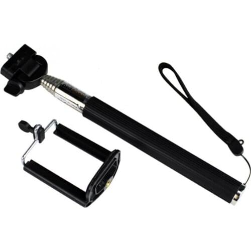 For GoPro accessories Handheld Extendable Self Selfie Stick Handheld Monopod +Clip Holder for iPhone Samsung Phone