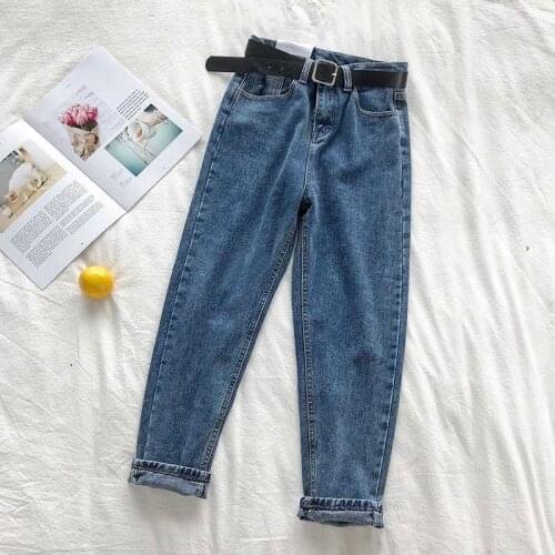 Casual Loose Trousers Vintage Jeans Plus Size High Waist Boyfriend Jeans Women Fashion Blue Black Jeans Ladies Denim Harem Pants
