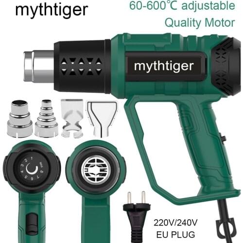 Heat GUN 2000W 220-240V EU Plug Digital Electric Hot Air Gun Hair Dryer Heat Soldering Shrink Wrapping Thermal Power Tool
