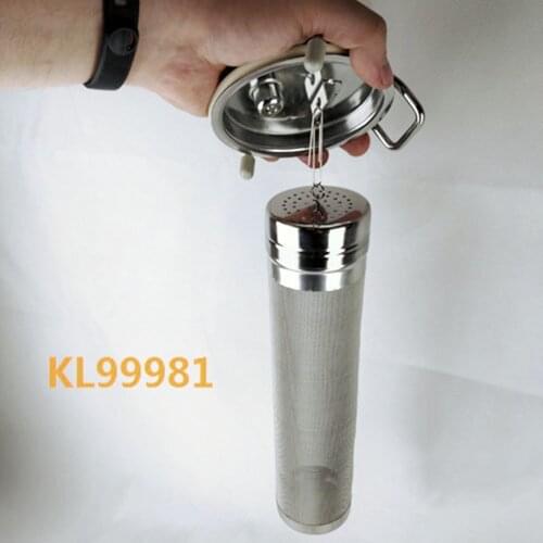 STAINLESS STEEL HOP TUBE/bomb WITH CHAIN and keg lid
