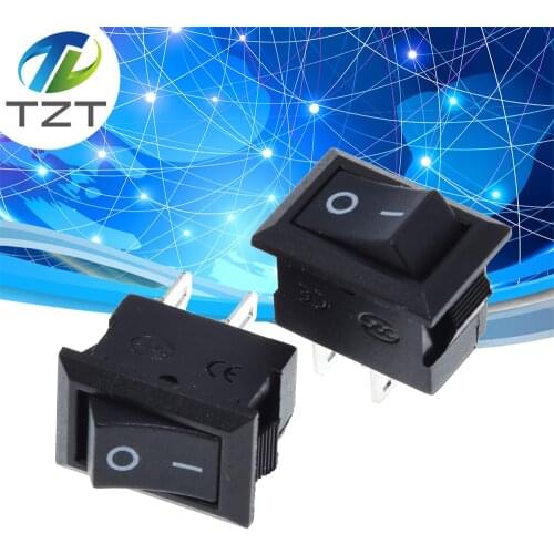 TZT 10pcs/lot 10*15mm SPST 2PIN ON/OFF G130 Boat Rocker Switch 3A/250V Car Dash Dashboard Truck RV ATV Home