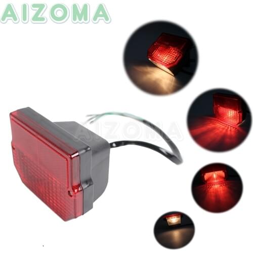 EMARK E15 Motorcycle Brake Stop Taillight w/ License Plate Lights Reflector for Suzuki TS125 TS250 Simson MZ ETZ 150/250/251/301