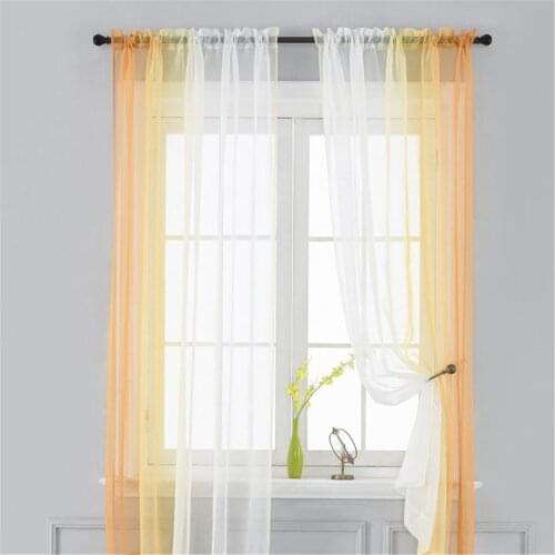 Fuwatacchi Summer Europe Gradient Curtain Left and Right Biparting Open Curtains For Living Room Bedroom Door Window Home Decor