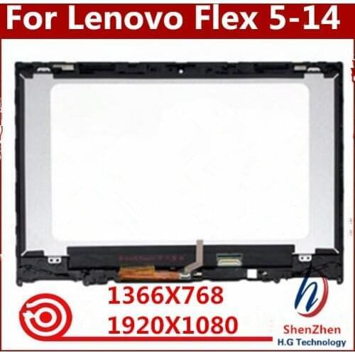 With frame bezel 14" Touch LCD Screen Replacement Assembly for Lenovo Flex 5-14 5D10N45602