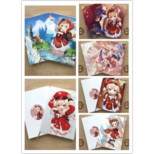 HOT Genshin Impact Klee Mondstadt Men Women Student Notebook Eye Gifts Protection Notepad Cartoon Memorandum Book Xmas