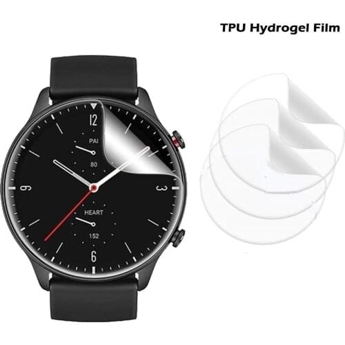 2Pcs 9H Premium Soft film For AMAZFIT GTR 42mm 47mm Smartwatch Screen Protector Film Accessories for AMAZFIT GTR Watch