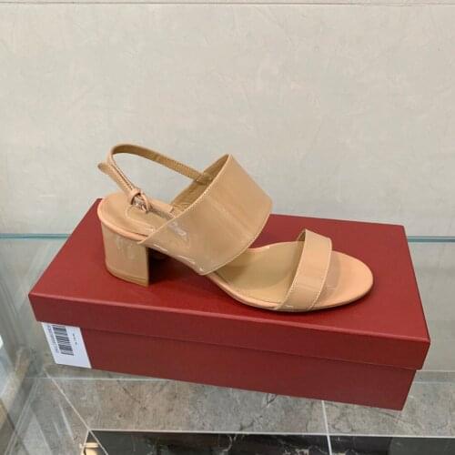 High Heels 5.5CM Designer Sandals Shoes For Women 2021 Genuine Leather Real Sheepkin Pumps Party Shopping For Lady db033