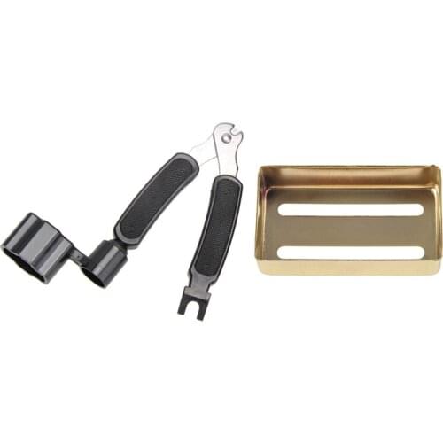 1 Pcs Integrated Bridge Pin Puller Guitar Banjo Mandolin Tool & 1 Pcs Guitar Accessories Two-Line Humbucker Pickup Cover