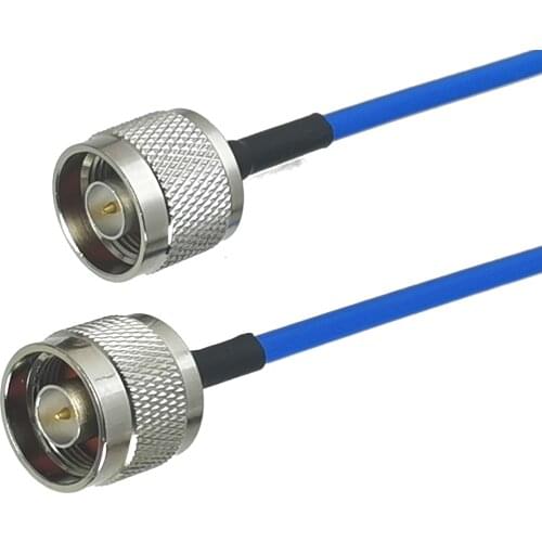 1Pcs RG402 0.141" N Male Plug to N Male Plug Connector RF Coaxial Jumper Pigtail Bule Semi Flexible Cable 6inch~10M