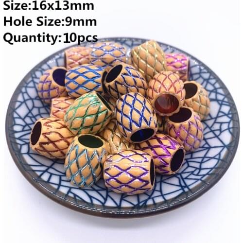 New 16x13mm 10pcs Retro Acrylic Beads Imitation Wood Beads Oval Shape For Handmade DIY Necklace Jewelry Accessories Making#03