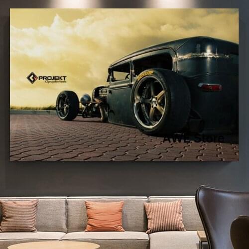 1931 model rat rod hot rods retro sports car living room home wall modern art decor poster No Frame Canvas Painting