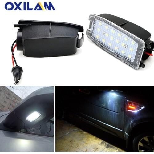 2Pcs Car LED Under Side Mirror Lights Puddle Lamp for Land Rover LR2 LR4 LR3 Freelander 2 Discovery 3 4 Accessories