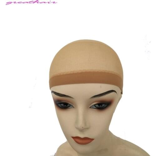 4Units Wig Caps For Making Wigs Stocking Wig Liner Cap Snood Nylon Stretch Mesh In 5 Colors Weaving Cap Brown Beige Wig Cap