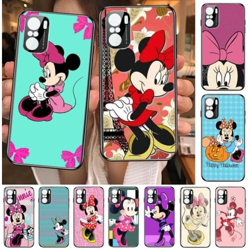 Each Minnie Mouse Phone Case For xiaomi redmi POCO F1 F2 F3 X3 Pro M3 9C 10T Lite NFC Anime Black Cover Silicone Back Prett mi 1