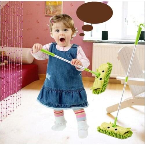 Kids Stretchable Floor Cleaning Tools Mop Broom Dustpan Play-house Toys Gift