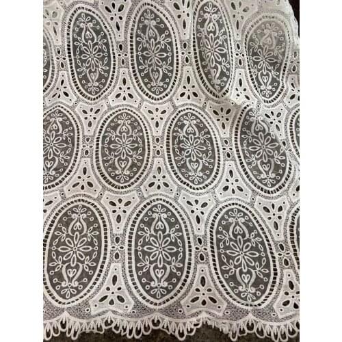 Factory price African Cord Lace Fabric High Quality guipure lace fabric For Party Dresses In white 5yds/pcs