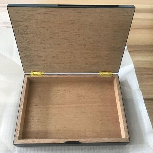 Glossy Solid Wood Cigar Humidor Box Portable Cigar Case For COHIBA Cigars