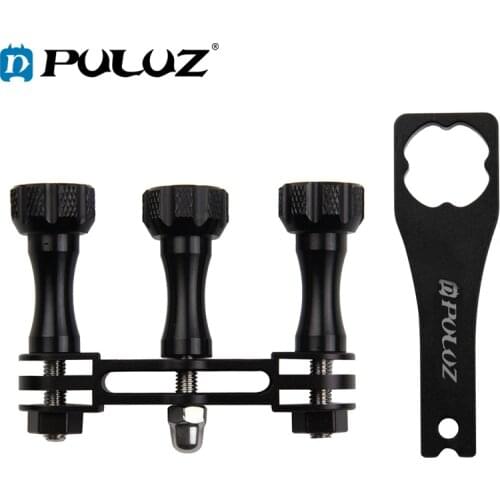 PULUZ Mount+Screws Set For Go Pro CNC Aluminum Multi-functional Connection Mount 3 Long Screws+Wrench For GoPro NEW HERO
