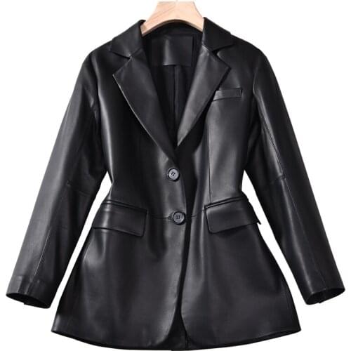 MAOMAOFUR Women Lambskin Leather Jacket Spring Wholesale Quality Windproof Real Leather Coat Luxury Autumn Ladies Suit Coat