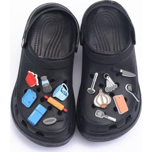 Hot Sale Kids Croc Shoes Charms Kitchen Tools Shoe Decoration Girl Cooking Bracelets Accessories Boy Birthday Gift