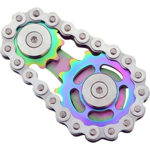 Flywheel Fingertip Toys Gyro Sprocket Flywheel Fingertip Fidget Spinner Toy For Kids And Adults Metal Gear Spinner Toy