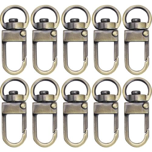 Metal Clip Buckles Lobster Claw Snap Hooks DIY Key Chain Ring Connectors Jewelry Making Clasps Swivel Lanyard Trigger Fasteners