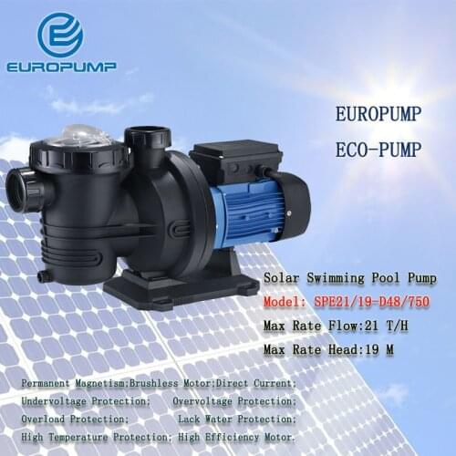 EUROPUMP MODEL(SPE21/19-D48/750)Surface pump solar water pump for swimming pool Solar Energy Fuel Solar Swimming Pool Water Pump