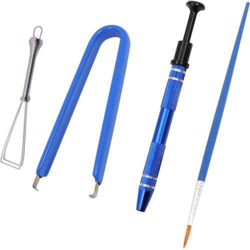 4pcs/set Mechanical Keyboard Cleaner Kit Keycap Puller Metal Lube Station Portable Keyboard Cleanning Tool Set