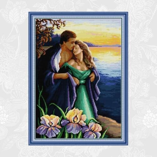 Cross stitch Kits Lover Patterns 11ct Counted Canvas 14ct Printed Fabric DIY Handwork Beginner DMC Embroidery Needlework