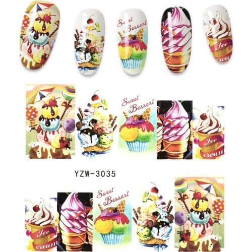 New animal and plant nail stickers ink skull nail stickers art decorations nail slider flower DIY decorative stickers