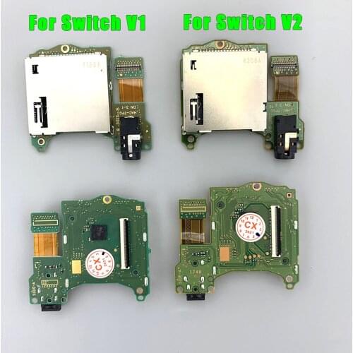 Original Game Card Slot Socket Board With Headphone Earphone Headset Port Replace / Spare Part For Nintendo Switch Ns V1 V2