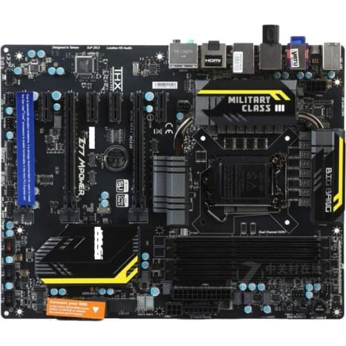 Original motherboard MSI Z77 MPower DDR3 LGA 1155 USB2.0 USB3.0 32G for i3 i5 i7 22nm CPU Z77 Desktop motherboard Free shipping