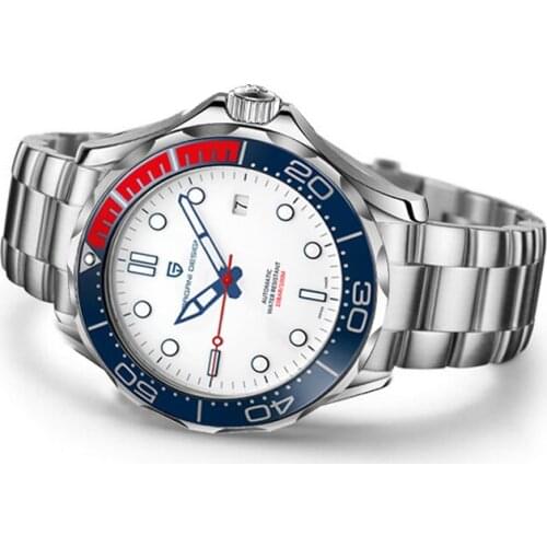 PAGANI DESIGN Mens watches Curved sapphire mirror luxury automatic watch for men Mechanical watch Men waterproof NH35 clock man