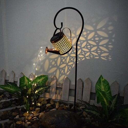 Hollow Kettles Solar LED Light Flowing Water Sprinkle Lamp Modern Garden Lawn Lamp Landscape Street Decor Lamp Waterproof