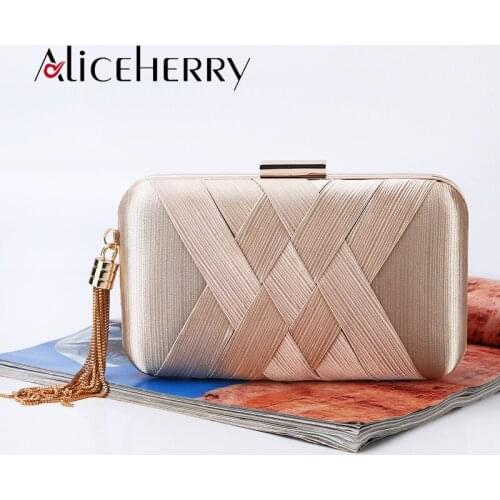 Luxury Silk Clutch Box Bags Women Crossbody Handbag Tassel Evening Party Purse Bags Womens Designer Wedding Bag Bolsa Feminina