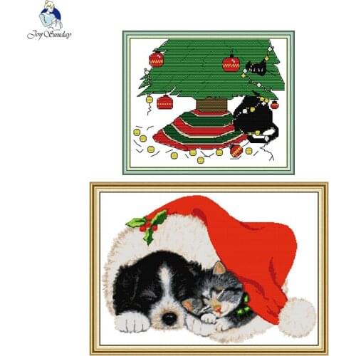 Christmas Surprise Counted Cross stitch kits DMC Needlework Embroidery Printed Cross-Stitch DIY Handwork Crafts