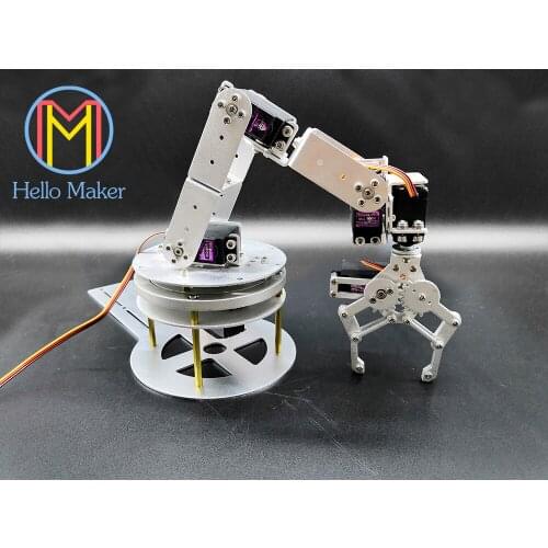 6 dof Robot Arm/hand,with High torque servo, Metal/plastic mechanical Claw/Gripper,For Robot DIY,teaching demo,programming